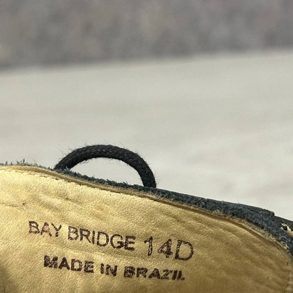 Studio‎ Belvedere Bay Bridge Men 14 Leather Dress Shoes Derby Pebbleds Brazil